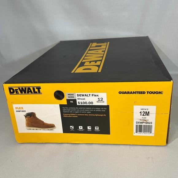 Men's Dewalt, Flex Steel Toe Boot.Size 12M Color Wheat - Picture 9 of 14